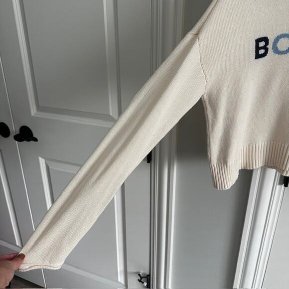 Z. Supply Sienna Bonjour Sweater Knit Sweater Small Ivory/Sandstone - Picture 4 of 7